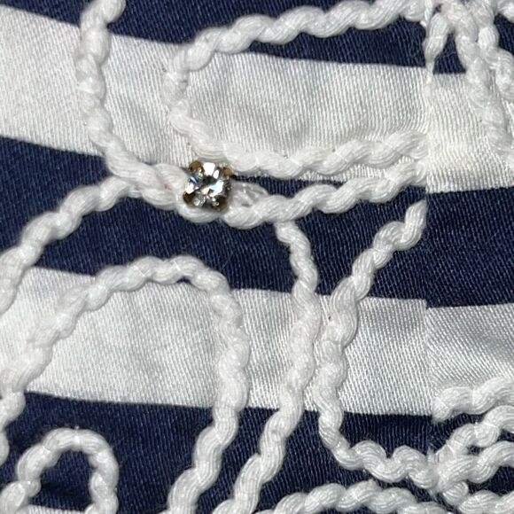 Lilly Pulitzer Tate Skirt Navy White embroidered with embellishments Women’s 2 - Picture 4 of 8